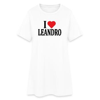 t-shirt name I love Leandro t-shirt gift idea - Women’s T-Shirt Dress - white - Front