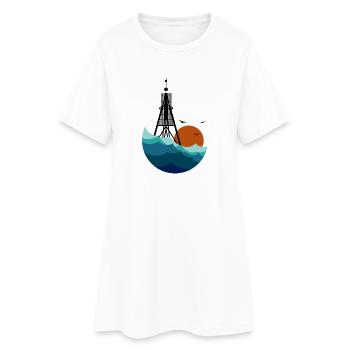 Bake n Sea - Robe T-shirt Femme - blanc - Devant