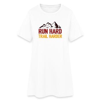 Courez fort. Trail plus difficile. - Robe T-shirt Femme - blanc - Devant