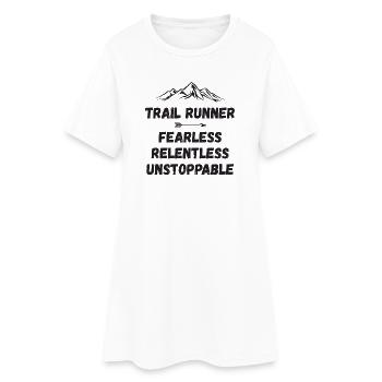 Trail Runner - Intrépide. Implacable. Imparable. - Robe T-shirt Femme - blanc - Devant