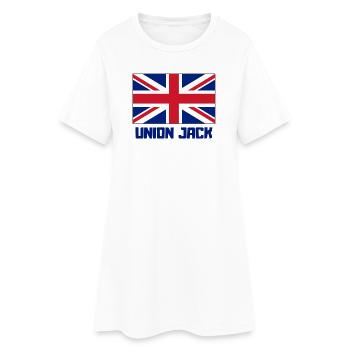 union jack, Angleterre, Londres - Robe T-shirt Femme - blanc - Devant