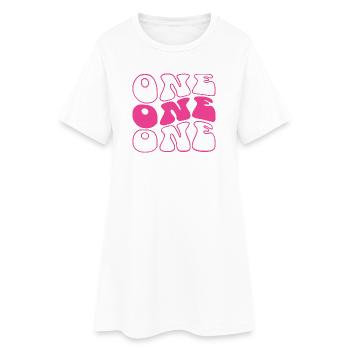 Un 1er anniversaire pour les filles de 1 an - Robe T-shirt Femme - blanc - Devant