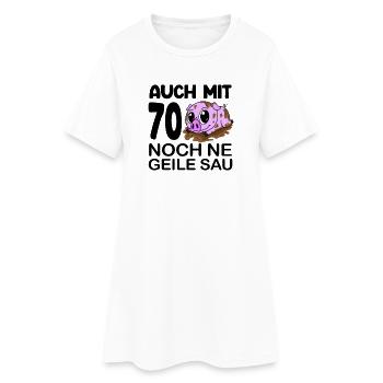 70 Jahre Geburtstag - Frauen T-Shirt-Kleid - Weiß - Vorne