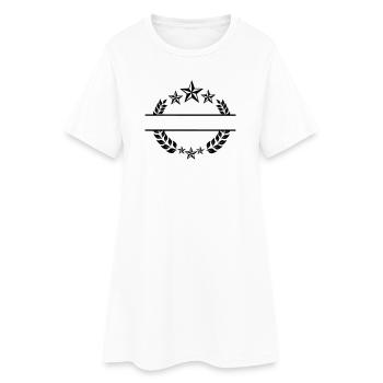 Couronne de laurier avec étoiles - Robe T-shirt Femme - blanc - Devant