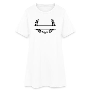Couronne de laurier sous trois étoiles - Robe T-shirt Femme - blanc - Devant