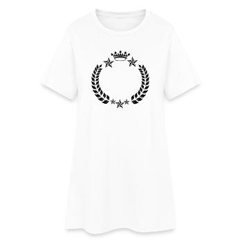 Couronne d’étoile couronne de laurier - Robe T-shirt Femme - blanc - Devant