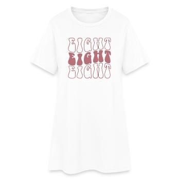 Acht 8. Geburtstag für Mädchen 8 Jahre alt - Frauen T-Shirt-Kleid - Weiß - Vorne