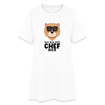 Cooler Hund Chow Chow Chef Spruch - Frauen T-Shirt-Kleid - Weiß - Vorne
