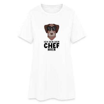 Cooler Hund Pointer Hund Chef Spruch - Frauen T-Shirt-Kleid - Weiß - Vorne