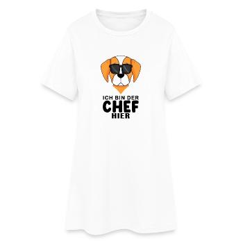 Cooler Hund Epagneul Breton Chef Spruch - Frauen T-Shirt-Kleid - Weiß - Vorne