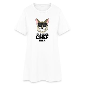 coole Katze - Singapura Katze - Chef Spruch - Frauen T-Shirt-Kleid - Weiß - Vorne