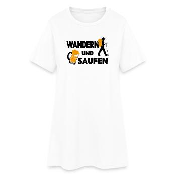 Klettern Bergwandern Wandern Statement Berggipfel - Frauen T-Shirt-Kleid - Weiß - Vorne
