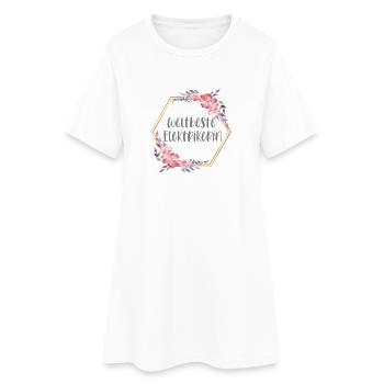 Weltbeste Elektrikerin Elektriker Beruf Geschenk - Frauen T-Shirt-Kleid - Weiß - Vorne