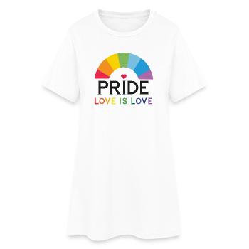 Pride - Love is Love. - Women’s T-Shirt Dress - white - Front