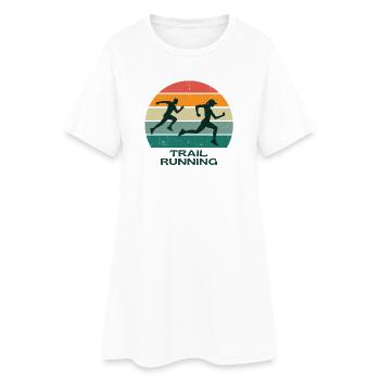 trail, running, running trail - Robe T-shirt Femme - blanc - Devant