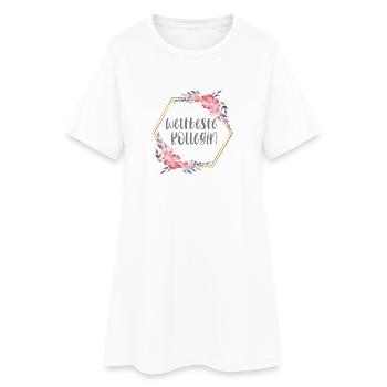 Weltbeste Kollegin & Arbeitskollegin Geschenk - Frauen T-Shirt-Kleid - Weiß - Vorne