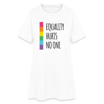 Mois de la fierté - L’égalité ne fait de mal à personne - Robe T-shirt Femme - blanc - Devant