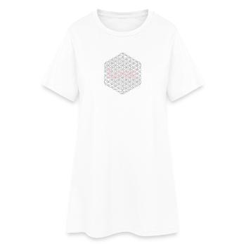 Fleur de Vie - 5ème Dimension - argent - amour - Robe T-shirt Femme - blanc - Devant
