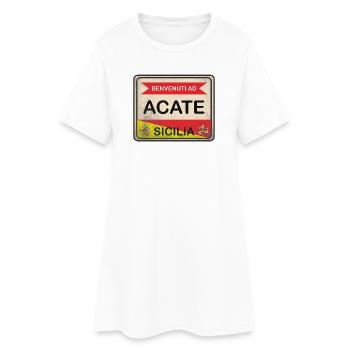 t-shirt Sicile t-shirt Acate ville sicilienne - Robe T-shirt Femme - blanc - Devant