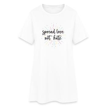 Mois de la fierté - Répandez l’amour et non la haine - Robe T-shirt Femme - blanc - Devant