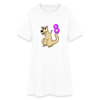 8 Anniversaire 8 ans avec motif animal - huit - Robe T-shirt Femme - blanc - Devant