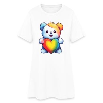 L’amour est une nécessité pour l’ours - Robe T-shirt Femme - blanc - Devant