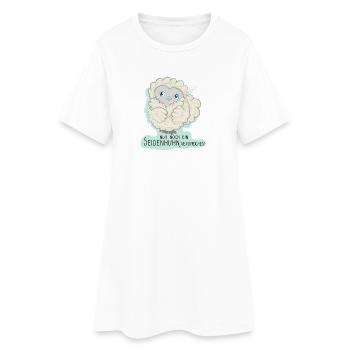 Lioba Seidenhuhn - Frauen T-Shirt-Kleid - Weiß - Vorne