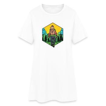 Randonnées Randonnées Alpinisme Randonnée en montagne - Robe T-shirt Femme - blanc - Devant
