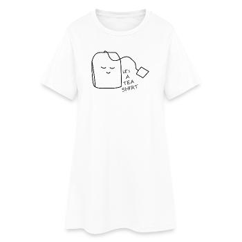 Chemise TEA - Robe T-shirt Femme - blanc - Devant