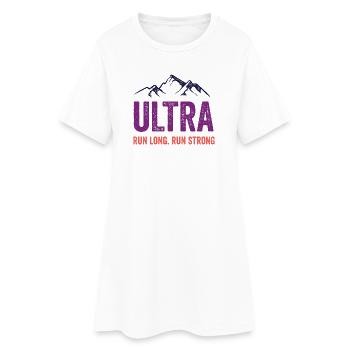 Ultra Running - Run Long. Courez fort. - Robe T-shirt Femme - blanc - Devant