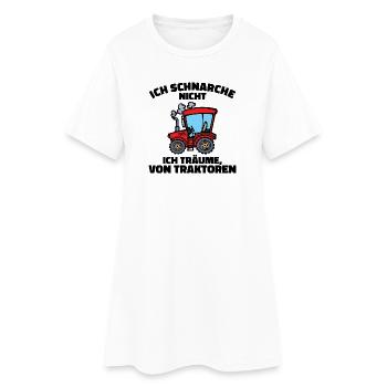 Traktor Statement Fahrzeug Ackerbau Biobauer - Frauen T-Shirt-Kleid - Weiß - Vorne