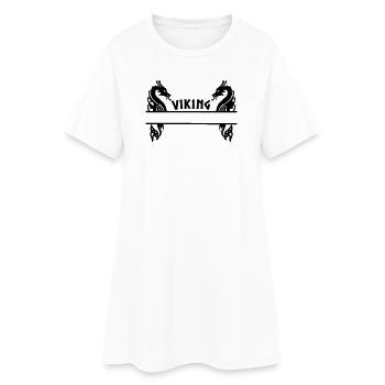 Bannière Viking à deux dragons - Robe T-shirt Femme - blanc - Devant