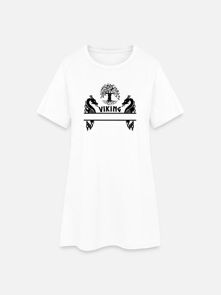 Wikinger-Namensschild Yggdrasil Wikinger - Frauen T-Shirt-Kleid - Weiß