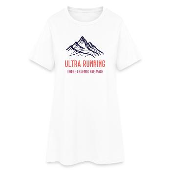 Ultra Running - Là où les légendes se font - Robe T-shirt Femme - blanc - Devant