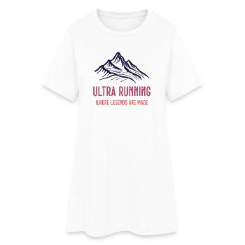 Ultra Running - où les légendes sont faites - Robe T-shirt Femme - blanc - Devant