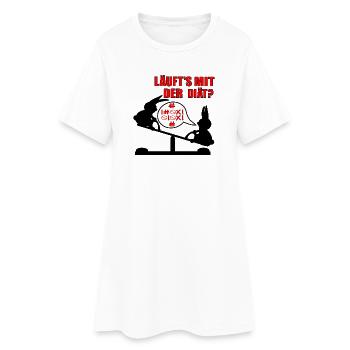 ABNEHMEN LUSTIG - DIÄT SPRÜCHE HUMOR - FEINGEFÜHL - Frauen T-Shirt-Kleid - Weiß - Vorne