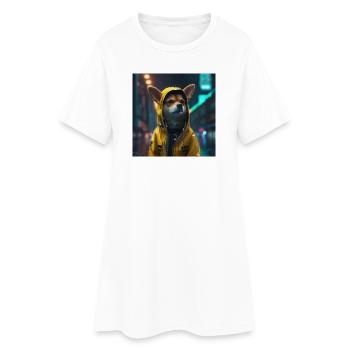 Human Dog - Women’s T-Shirt Dress - white - Front