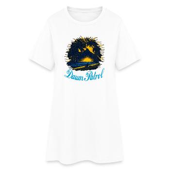 Coucher de soleil des Palmiers de la Patrouille de l’Aube - Robe T-shirt Femme - blanc - Devant