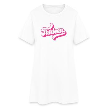 Treize 13e anniversaire pour les filles de 13 ans - Robe T-shirt Femme - blanc - Devant