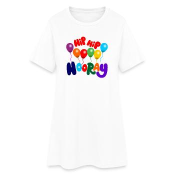 Party Hip, hip hourra - Robe T-shirt Femme - blanc - Devant