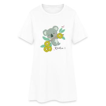 Koala Kiwalous Fantaisie - Robe T-shirt Femme - blanc - Devant