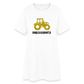 Nutzfahrzeug Statement Landwirt Traktor Fahrzeug - Frauen T-Shirt-Kleid - Weiß - Vorne