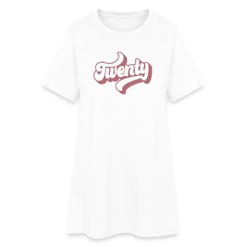 Vingt 20e anniversaire pour les femmes de 20 ans - Robe T-shirt Femme - blanc - Devant