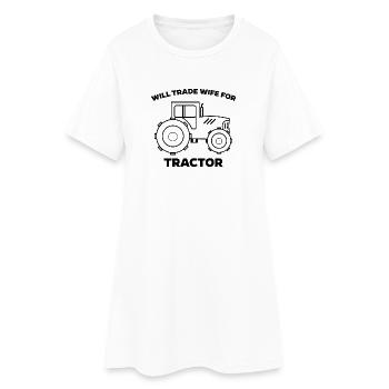Cool dicton tracteur agriculteur vie paysanne véhicule utilitaire - Robe T-shirt Femme - blanc - Devant