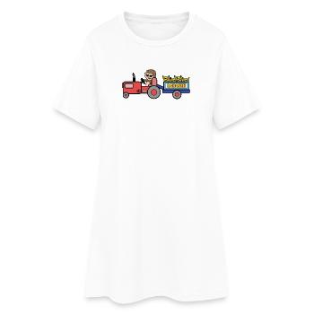 Landleben Traktor Nutzfahrzeug Kraftfahrzeug - Frauen T-Shirt-Kleid - Weiß - Vorne