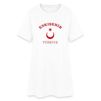 ESKISEHIR Turkey Türkei - Frauen T-Shirt-Kleid - Weiß - Vorne
