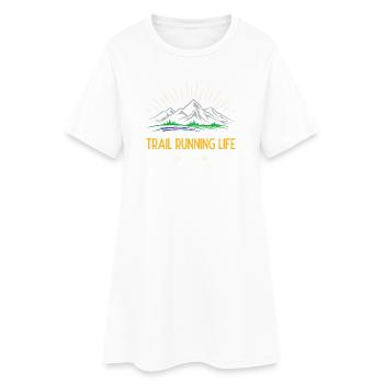 Trail Running Life - Women’s T-Shirt Dress - white - Front