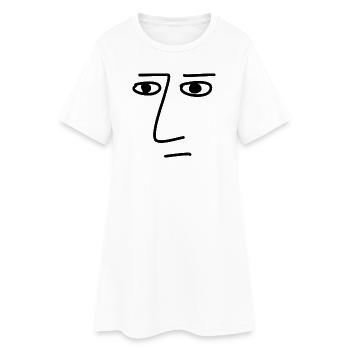 Art Face Artist Man - Women’s T-Shirt Dress - white - Front