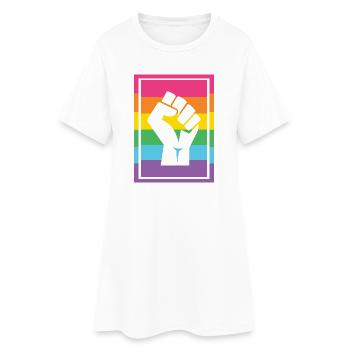 Mois de la fierté LGBT - Pride Lives Matter - Robe T-shirt Femme - blanc - Devant