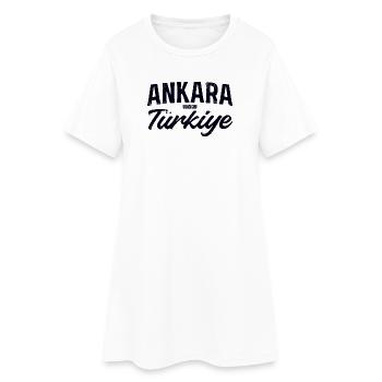 Ankara Turquie Police Logo - Robe T-shirt Femme - blanc - Devant